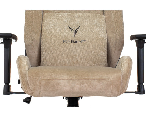 Кресло игровое Knight N1 Fabric бежевый Light-21 с подголов. крестов. металл Кресло игровое Knight N1 Fabric бежевый Light-21 с подголов. крестов. металл
