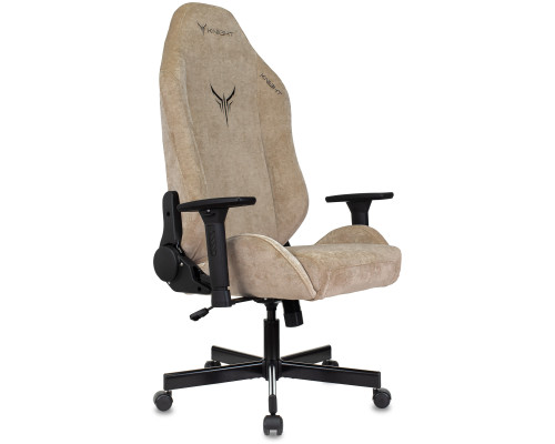 Кресло игровое Knight N1 Fabric бежевый Light-21 с подголов. крестов. металл Кресло игровое Knight N1 Fabric бежевый Light-21 с подголов. крестов. металл
