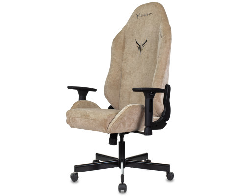 Кресло игровое Knight N1 Fabric бежевый Light-21 с подголов. крестов. металл Кресло игровое Knight N1 Fabric бежевый Light-21 с подголов. крестов. металл