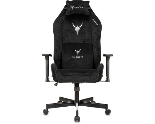 Кресло игровое Knight N1 Fabric черный Light-20 с подголов. крестов. металл Кресло игровое Knight N1 Fabric черный Light-20 с подголов. крестов. металл