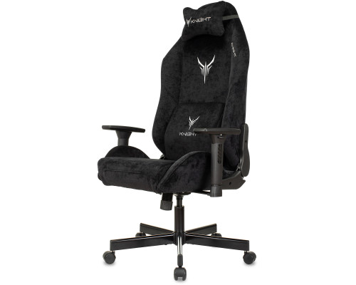 Кресло игровое Knight N1 Fabric черный Light-20 с подголов. крестов. металл Кресло игровое Knight N1 Fabric черный Light-20 с подголов. крестов. металл