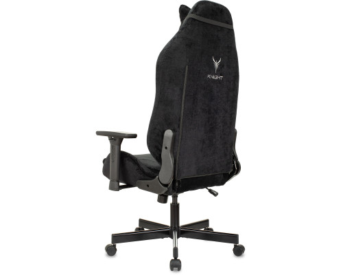 Кресло игровое Knight N1 Fabric черный Light-20 с подголов. крестов. металл Кресло игровое Knight N1 Fabric черный Light-20 с подголов. крестов. металл