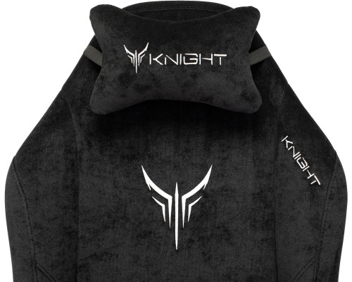 Кресло игровое Knight N1 Fabric черный Light-20 с подголов. крестов. металл Кресло игровое Knight N1 Fabric черный Light-20 с подголов. крестов. металл