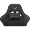 Кресло игровое Knight ARMOR черный ромбик эко.кожа с подголов. крестов. металл