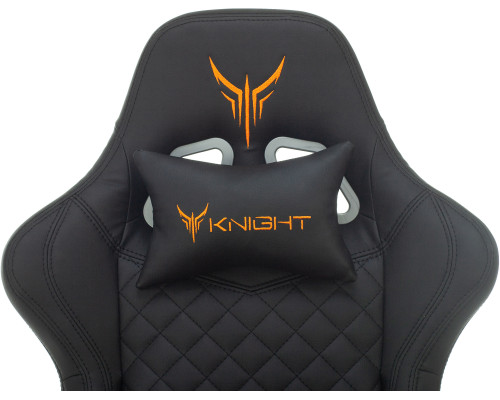 Кресло игровое Knight ARMOR черный ромбик эко.кожа с подголов. крестов. металл Кресло игровое Knight ARMOR черный ромбик эко.кожа с подголов. крестов. металл