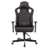 Кресло игровое Knight Outrider черный ромбик эко.кожа с подголов. крестов. металл