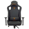 Кресло игровое Knight Outrider черный ромбик эко.кожа с подголов. крестов. металл
