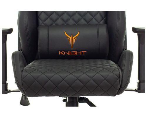 Кресло игровое Knight Outrider черный ромбик эко.кожа с подголов. крестов. металл Кресло игровое Knight Outrider черный ромбик эко.кожа с подголов. крестов. металл