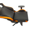 Кресло игровое Knight Outrider черный/оранжевый ромбик эко.кожа с подголов. крестов. металл
