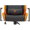 Кресло игровое Knight Outrider черный/оранжевый ромбик эко.кожа с подголов. крестов. металл