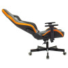 Кресло игровое Knight Outrider черный/оранжевый ромбик эко.кожа с подголов. крестов. металл