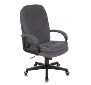 Кресло руководителя Бюрократ CH-868N Fabric серый Alfa 44 крестов. пластик