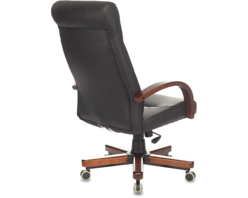Кресло руководителя Бюрократ T-9928WALNUT/ECO черный эко.кожа крестов. металл/дерево Кресло руководителя Бюрократ T-9928WALNUT/ECO черный эко.кожа крестов. металл/дерево