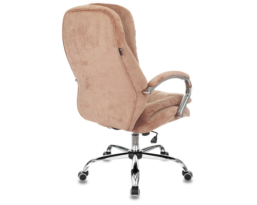 Кресло руководителя Бюрократ T-9950SL Fabric светло-коричневый Velvet 90 крестов. металл хром Кресло руководителя Бюрократ T-9950SL Fabric светло-коричневый Velvet 90 крестов. металл хром