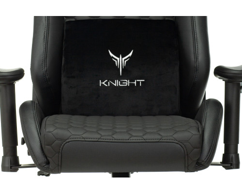 Кресло игровое Knight Neon черный соты эко.кожа с подголов. крестов. металл