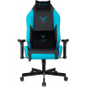 Кресло игровое Knight Neon черный/голубой соты эко.кожа с подголов. крестов. металл