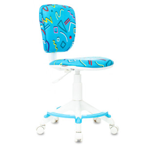 Кресло детское Бюрократ CH-W204/F голубой Sticks 06 крестов. пластик подст.для ног пластик белый Кресло детское Бюрократ CH-W204/F голубой Sticks 06 крестов. пластик подст.для ног пластик белый