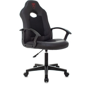 Кресло игровое Zombie 11LT черный текстиль/эко.кожа на колес. пластик черный