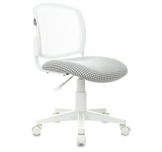 Кресло детское Бюрократ CH-W296NX белый TW-15 гусин.лапка Morris-1 сетка/ткань крестов. пластик пластик белый