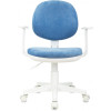 Кресло детское Бюрократ CH-W356AXSN голубой Velvet 86 крестов. пластик пластик белый