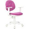 Кресло детское Бюрократ CH-W356AXSN малиновый Light-15 крестов. пластик пластик белый