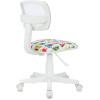 Кресло детское Бюрократ CH-W299 белый TW-15 сиденье мультиколор монстры сетка/ткань крестов. пластик