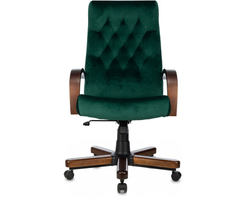 Кресло руководителя Бюрократ T-9928WALNUT Fabric зеленый Italia Green крестов. металл/дерево Кресло руководителя Бюрократ T-9928WALNUT Fabric зеленый Italia Green крестов. металл/дерево