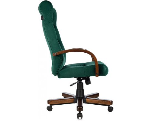 Кресло руководителя Бюрократ T-9928WALNUT Fabric зеленый Italia Green крестов. металл/дерево Кресло руководителя Бюрократ T-9928WALNUT Fabric зеленый Italia Green крестов. металл/дерево