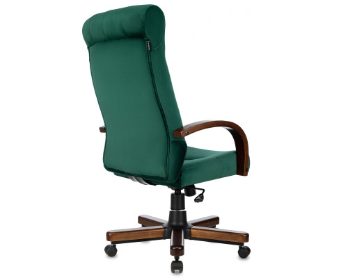 Кресло руководителя Бюрократ T-9928WALNUT Fabric зеленый Italia Green крестов. металл/дерево Кресло руководителя Бюрократ T-9928WALNUT Fabric зеленый Italia Green крестов. металл/дерево