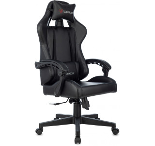 Кресло игровое Zombie GAME TETRA черный/карбон эко.кожа крестов. пластик
