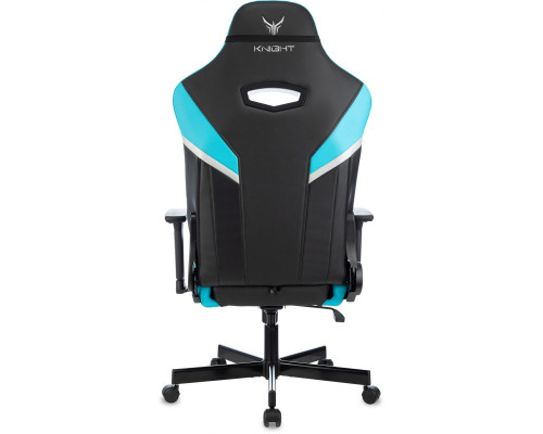 Кресло игровое Knight Thunder 5X черный/голубой эко.кожа крестов. металл Кресло игровое Knight Thunder 5X черный/голубой эко.кожа крестов. металл
