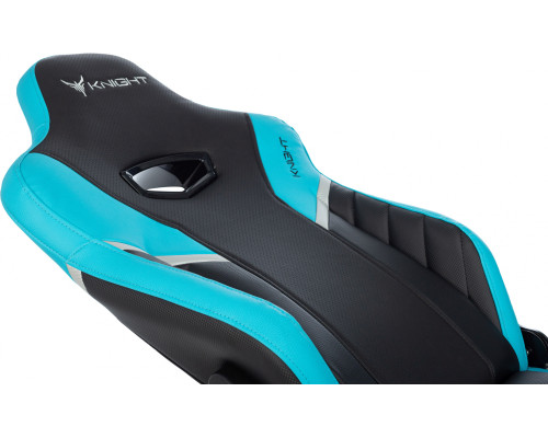 Кресло игровое Knight Thunder 5X черный/голубой эко.кожа крестов. металл Кресло игровое Knight Thunder 5X черный/голубой эко.кожа крестов. металл