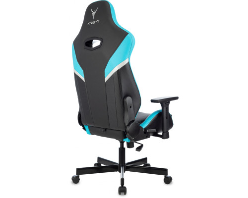Кресло игровое Knight Thunder 5X черный/голубой эко.кожа крестов. металл Кресло игровое Knight Thunder 5X черный/голубой эко.кожа крестов. металл