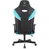 Кресло игровое Knight Thunder 5X черный/голубой эко.кожа крестов. металл
