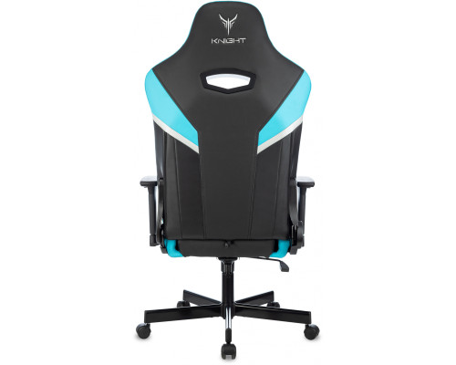 Кресло игровое Knight Thunder 5X черный/голубой эко.кожа крестов. металл Кресло игровое Knight Thunder 5X черный/голубой эко.кожа крестов. металл