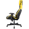 Кресло игровое Knight Thunder 5X черный/желтый эко.кожа крестов. металл