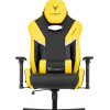 Кресло игровое Knight Thunder 5X черный/желтый эко.кожа крестов. металл