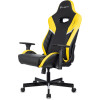 Кресло игровое Knight Thunder 5X черный/желтый эко.кожа крестов. металл