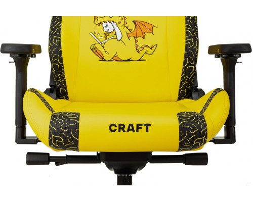 Кресло игровое Knight Craft Dragon желтый эко.кожа крестов. металл