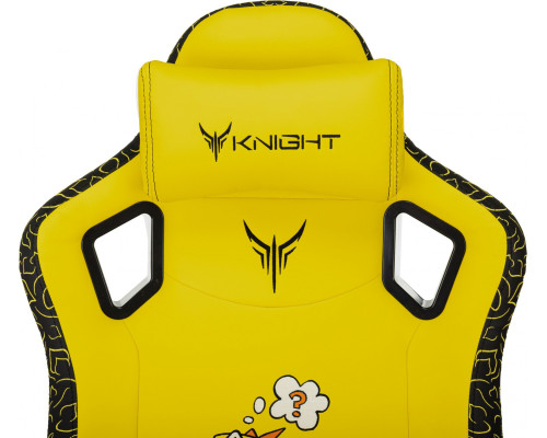 Кресло игровое Knight Craft Dragon желтый эко.кожа крестов. металл