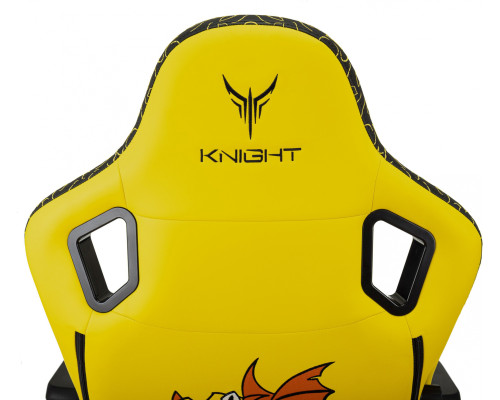 Кресло игровое Knight Craft Dragon желтый эко.кожа крестов. металл