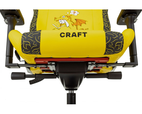 Кресло игровое Knight Craft Dragon желтый эко.кожа крестов. металл