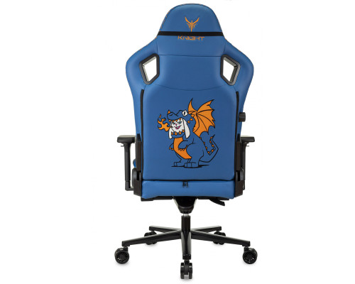 Кресло игровое Knight Craft Dragon синий эко.кожа крестов. металл Кресло игровое Knight Craft Dragon синий эко.кожа крестов. металл
