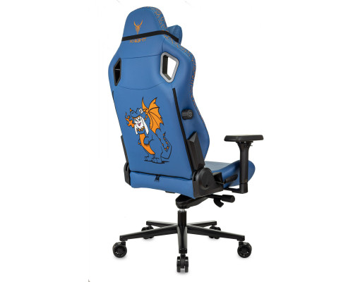 Кресло игровое Knight Craft Dragon синий эко.кожа крестов. металл Кресло игровое Knight Craft Dragon синий эко.кожа крестов. металл