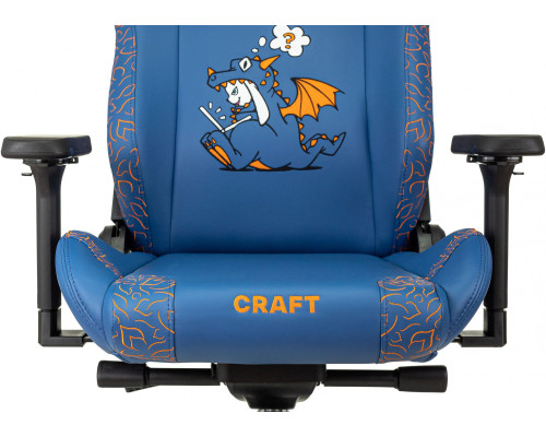 Кресло игровое Knight Craft Dragon синий эко.кожа крестов. металл Кресло игровое Knight Craft Dragon синий эко.кожа крестов. металл