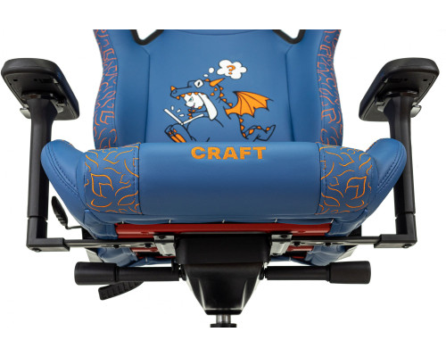 Кресло игровое Knight Craft Dragon синий эко.кожа крестов. металл Кресло игровое Knight Craft Dragon синий эко.кожа крестов. металл