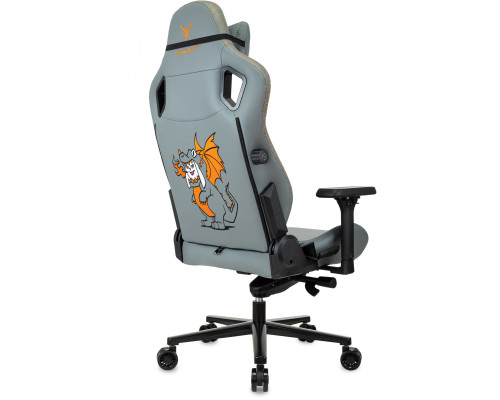 Кресло игровое Knight Craft Dragon серый эко.кожа крестов. металл Кресло игровое Knight Craft Dragon серый эко.кожа крестов. металл