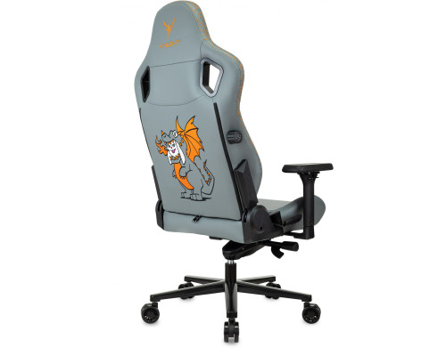 Кресло игровое Knight Craft Dragon серый эко.кожа крестов. металл Кресло игровое Knight Craft Dragon серый эко.кожа крестов. металл