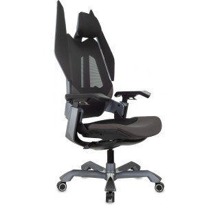 Кресло игровое Knight Aero черный крестов. пластик пластик серебро