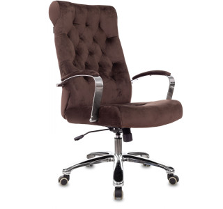 Кресло руководителя Бюрократ T-9928SL Fabric коричневый Italia 6 крестов. металл хром Кресло руководителя Бюрократ T-9928SL Fabric коричневый Italia 6 крестов. металл хром